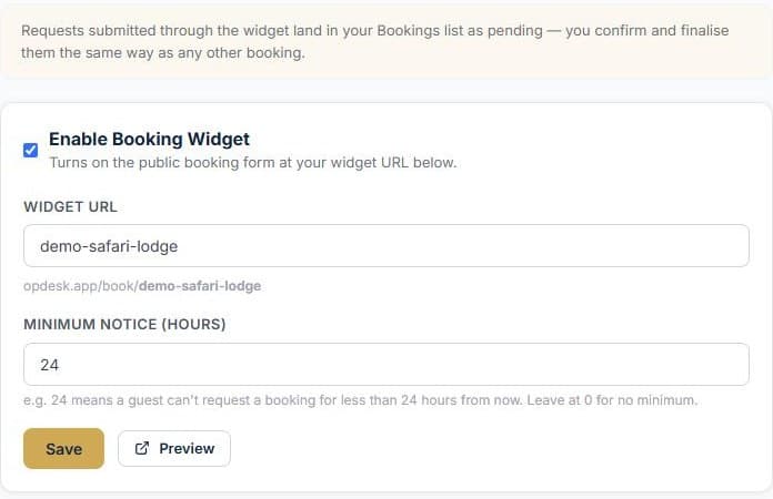 Take bookings on your own website: Switch on your booking widget