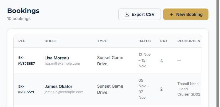 Turn an enquiry into a booking: Price it, assign your team, save