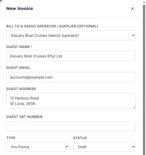 Keep your operators and suppliers in one place: Invoice them in one tap