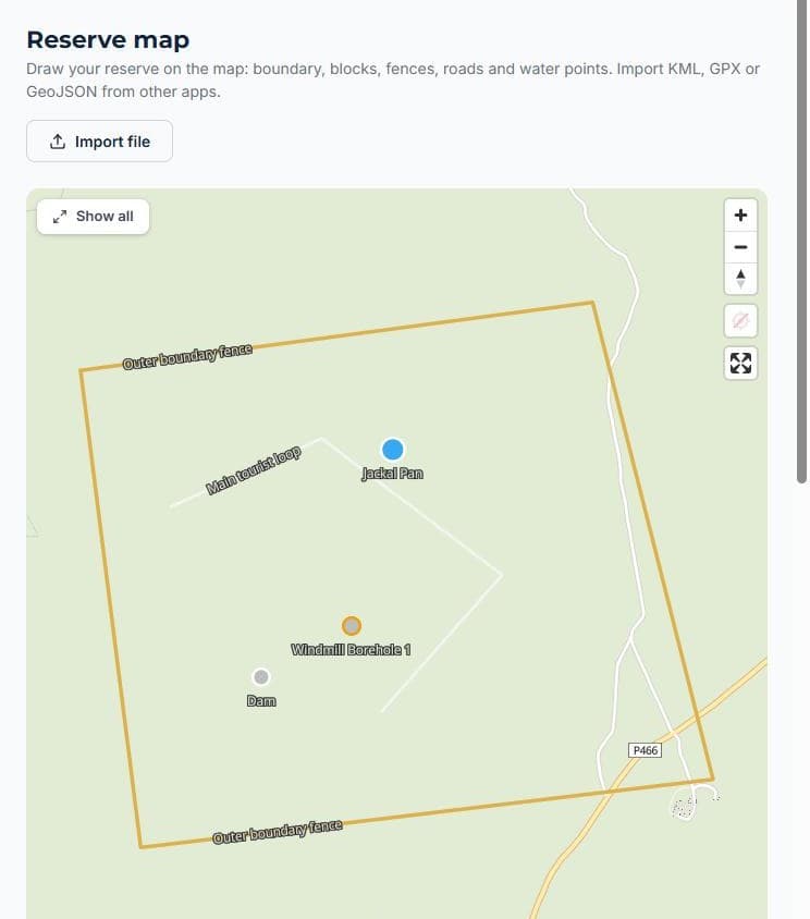 Draw your reserve on the map: It is on your map for everyone