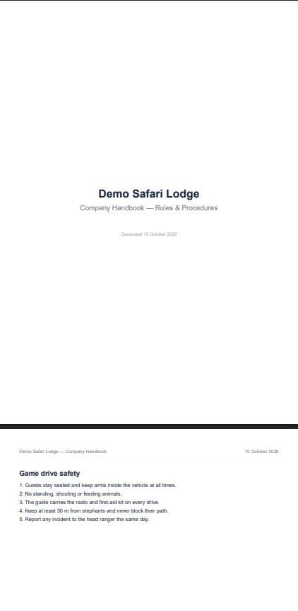 Your rules, in one handbook: Download the PDF